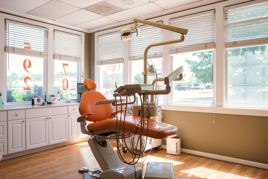dentist chair dental care of woodstock